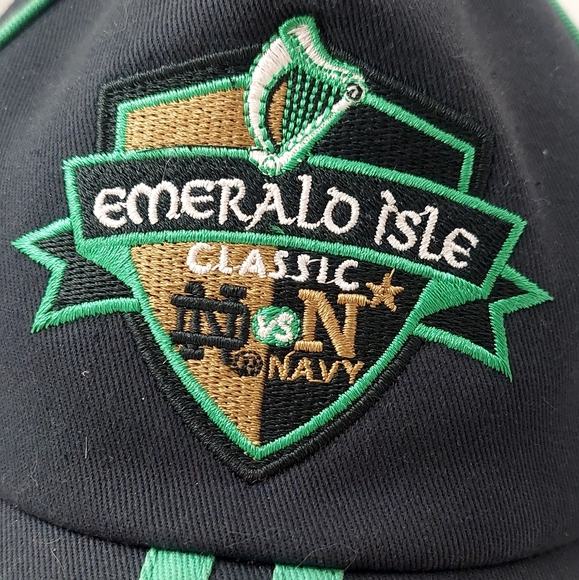 Emerald Isle Notre Dame US Navy Baseball Cap Hat Lansdowne Classic Blue - Picture 2 of 10